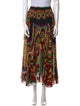 Roberto Cavalli Silk Midi Length Skirt