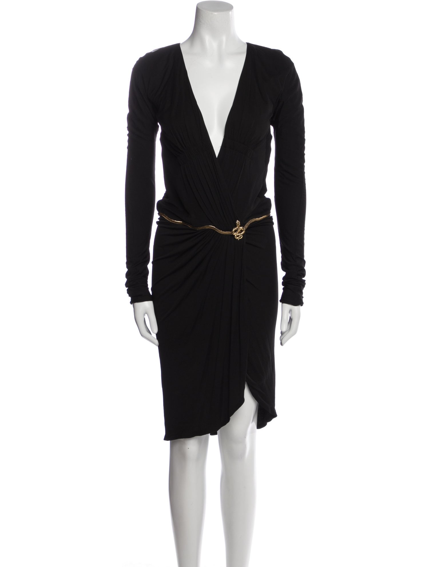 Roberto Cavalli V-Neck Knee-Length Dress