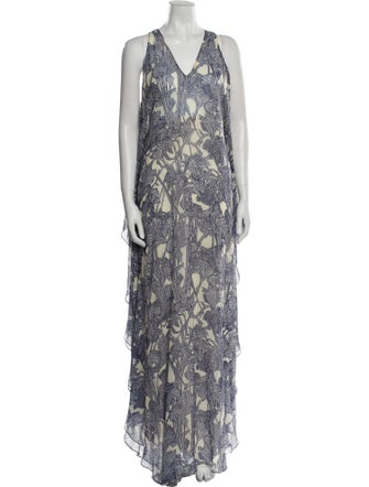 Roberto Cavalli Silk Long Dress