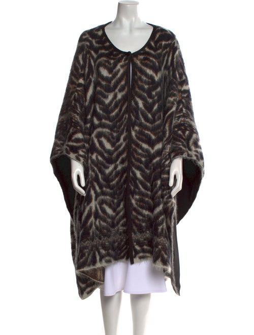 Roberto Cavalli Animal Print Scoop Neck Sweater