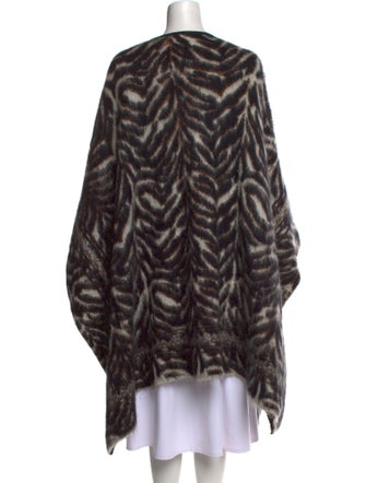 Roberto Cavalli Animal Print Scoop Neck Sweater