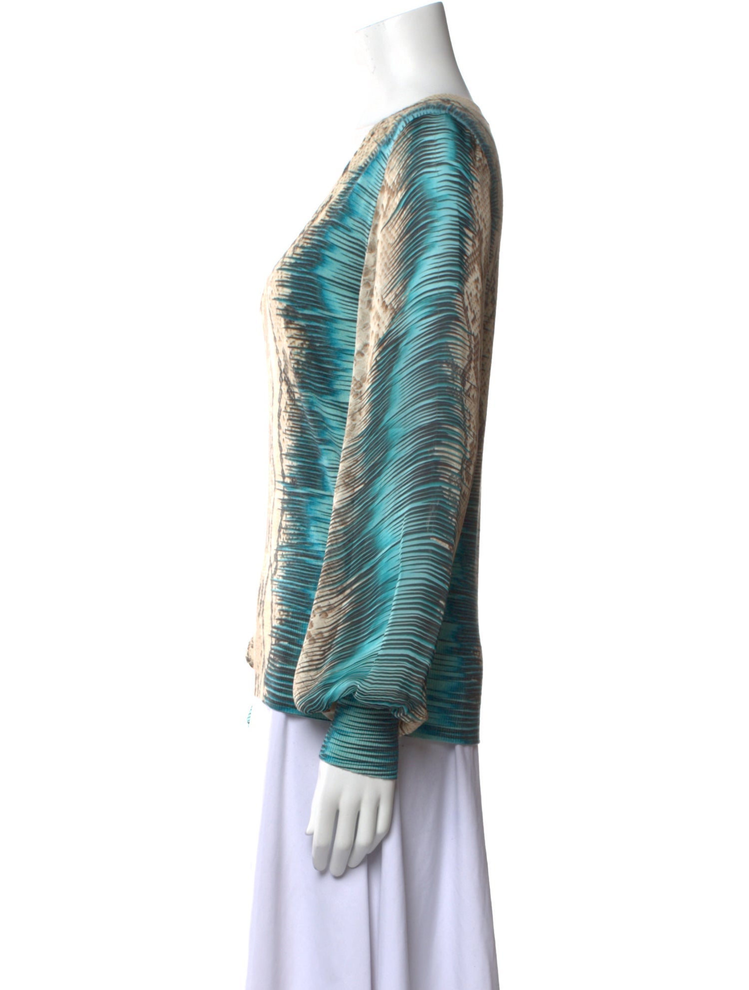Roberto Cavalli Cashmere Printed Blouse