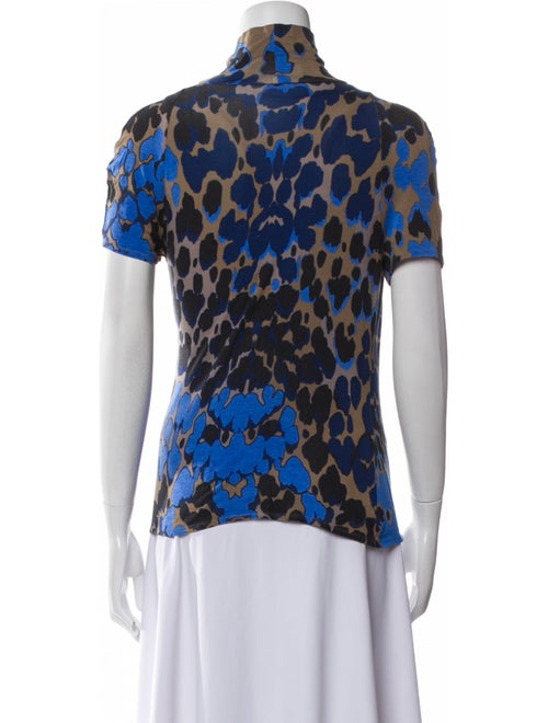 Roberto Cavalli Printed Mock Neck Top