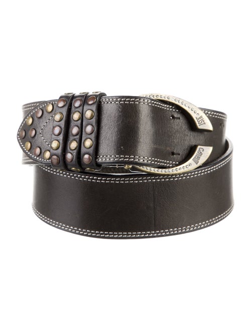 Just Cavalli Leather Crystal Embellishments Belt