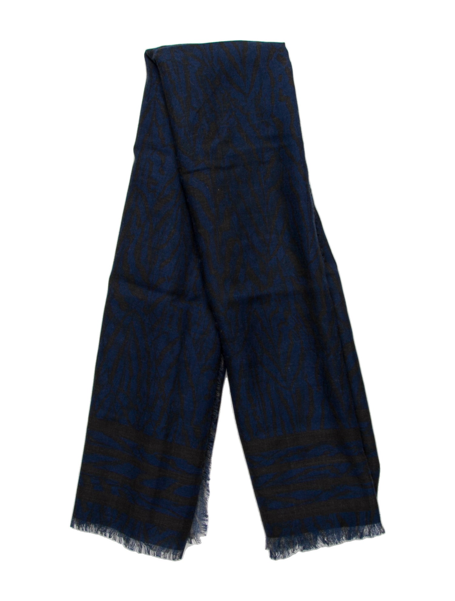 Roberto Cavalli Wool Striped Scarf