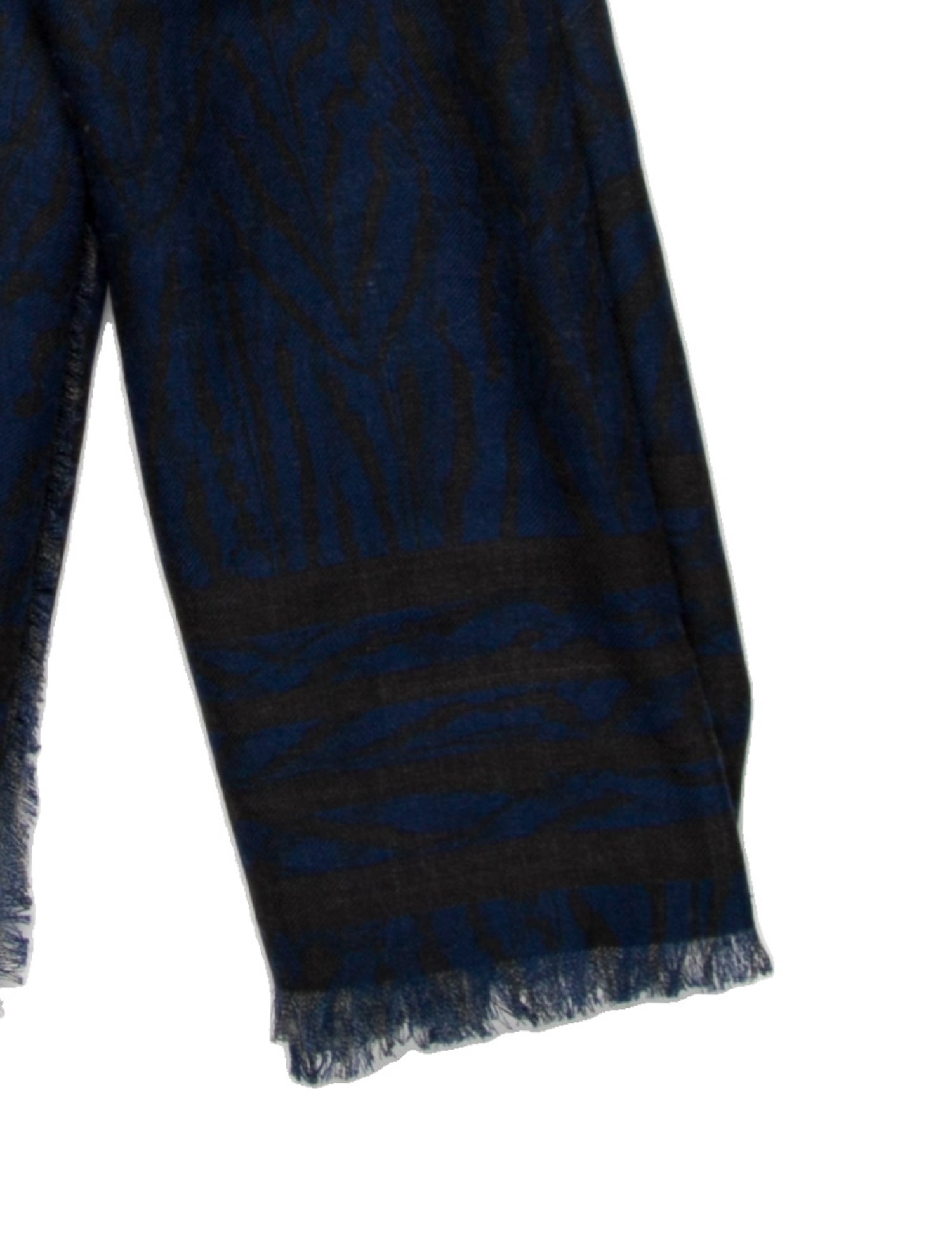 Roberto Cavalli Wool Striped Scarf