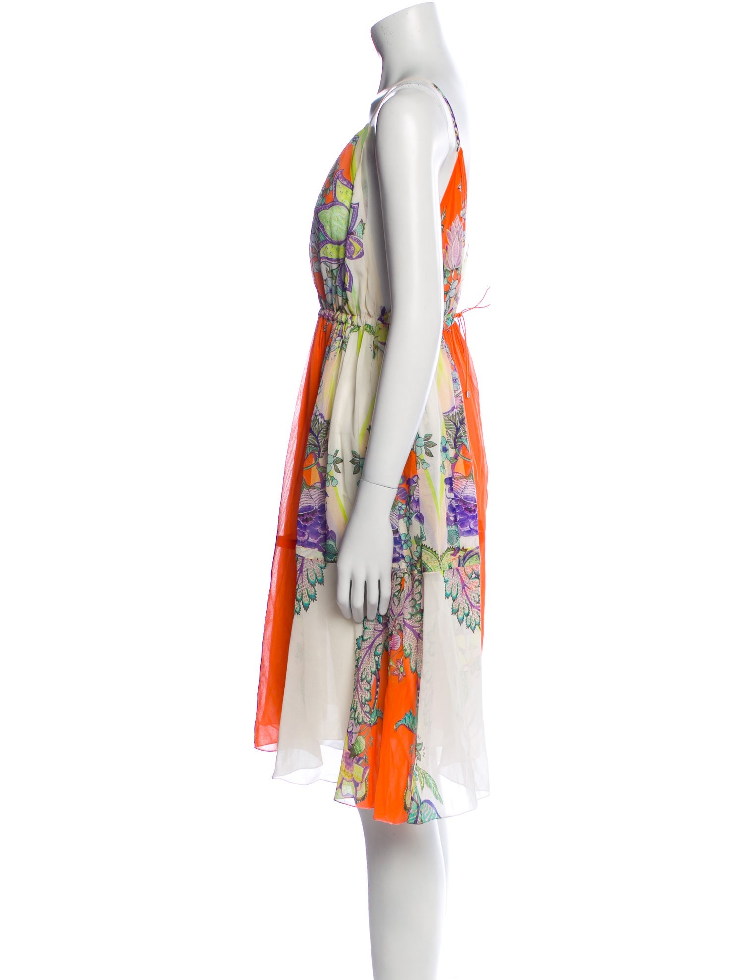 Roberto Cavalli Silk Knee-Length Dress