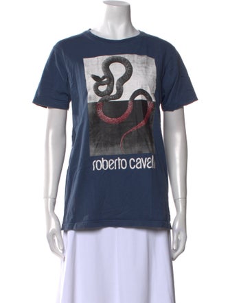 Roberto Cavalli Graphic Print Crew Neck T-Shirt