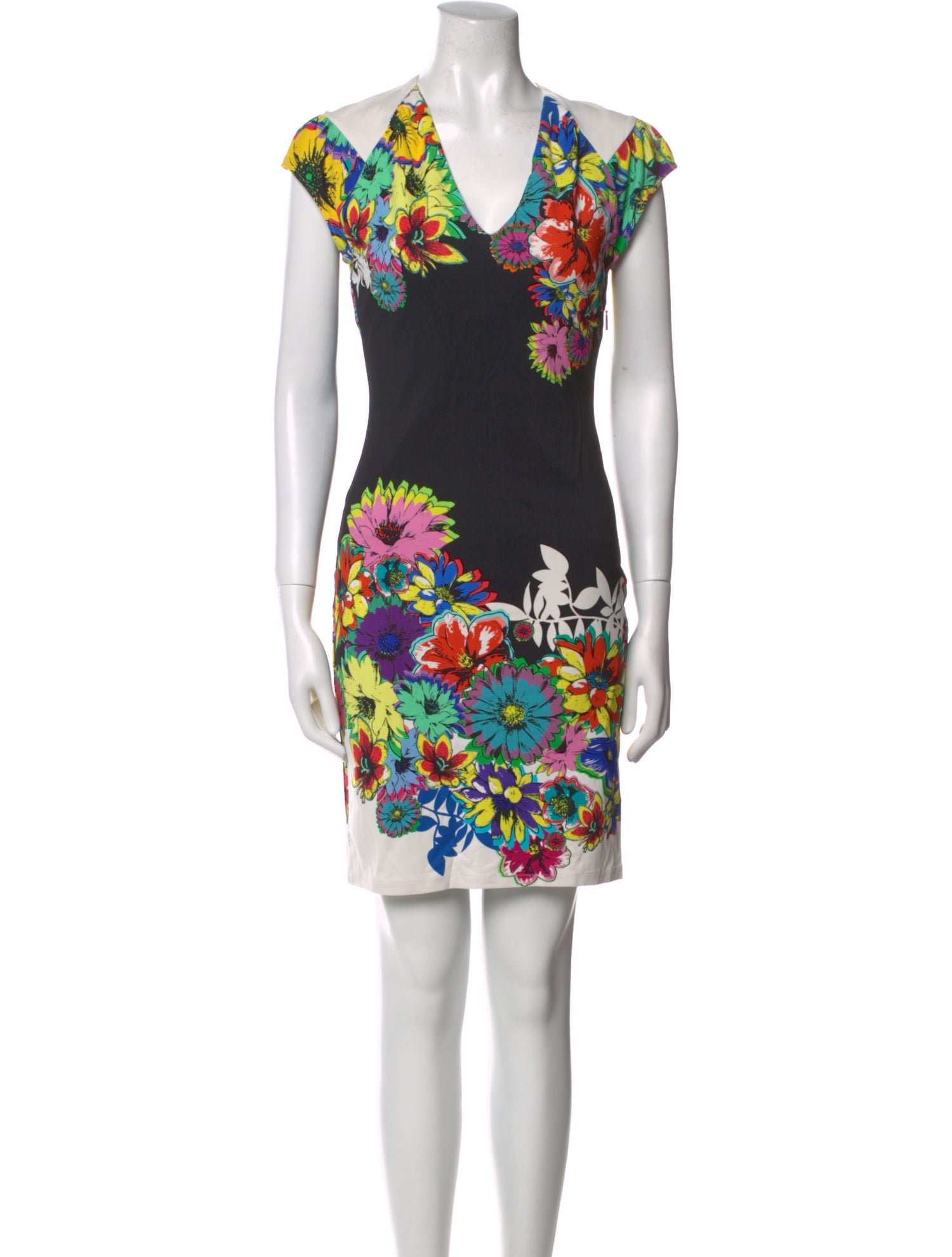 Roberto Cavalli Floral Print Mini Dress