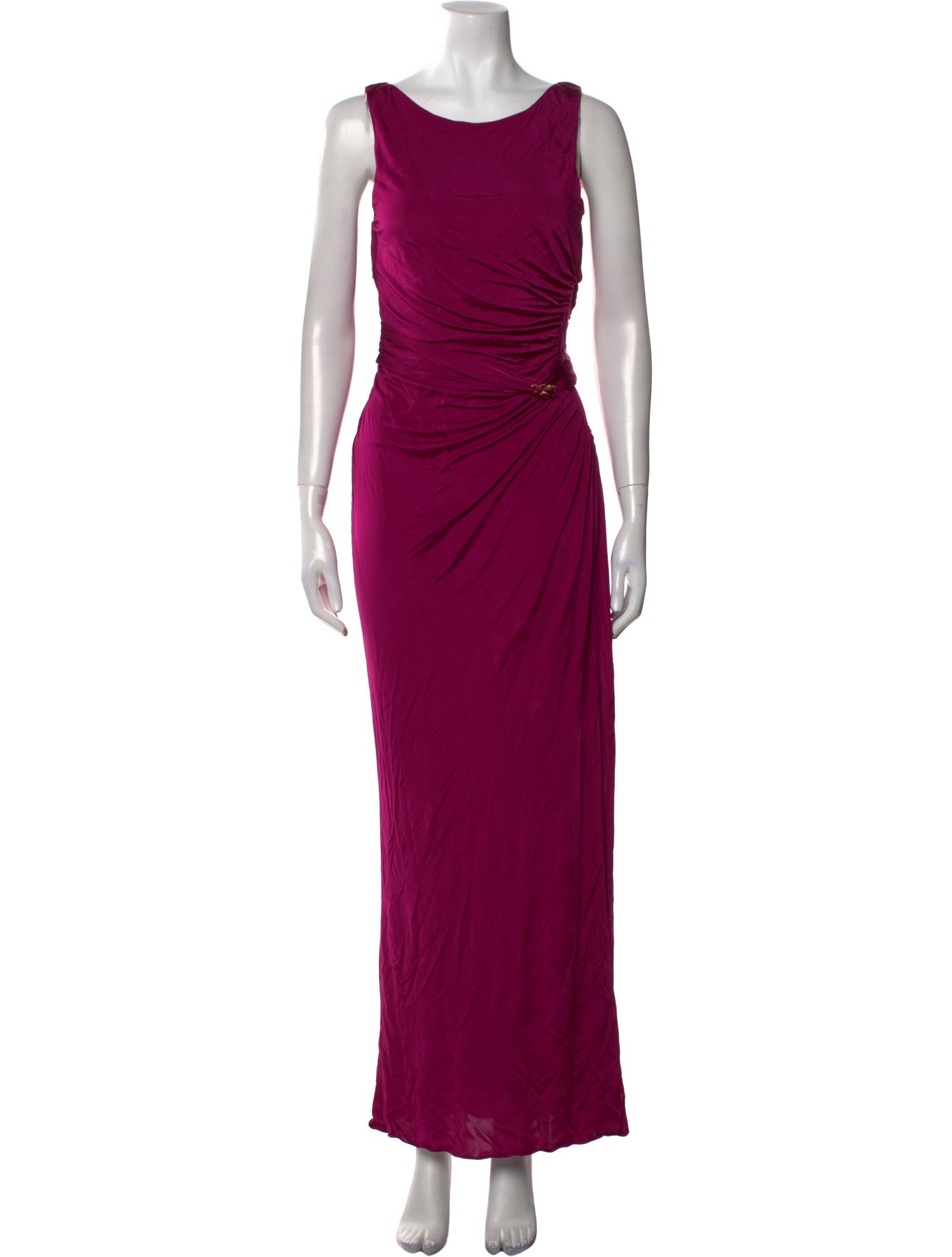 Roberto Cavalli Scoop Neck Long Dress