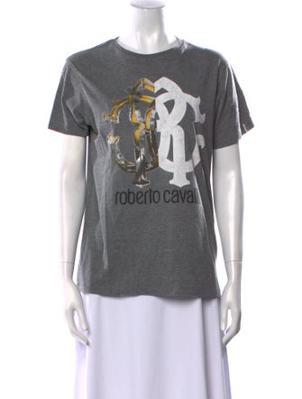 Roberto Cavalli Graphic Print Crew Neck T-Shirt