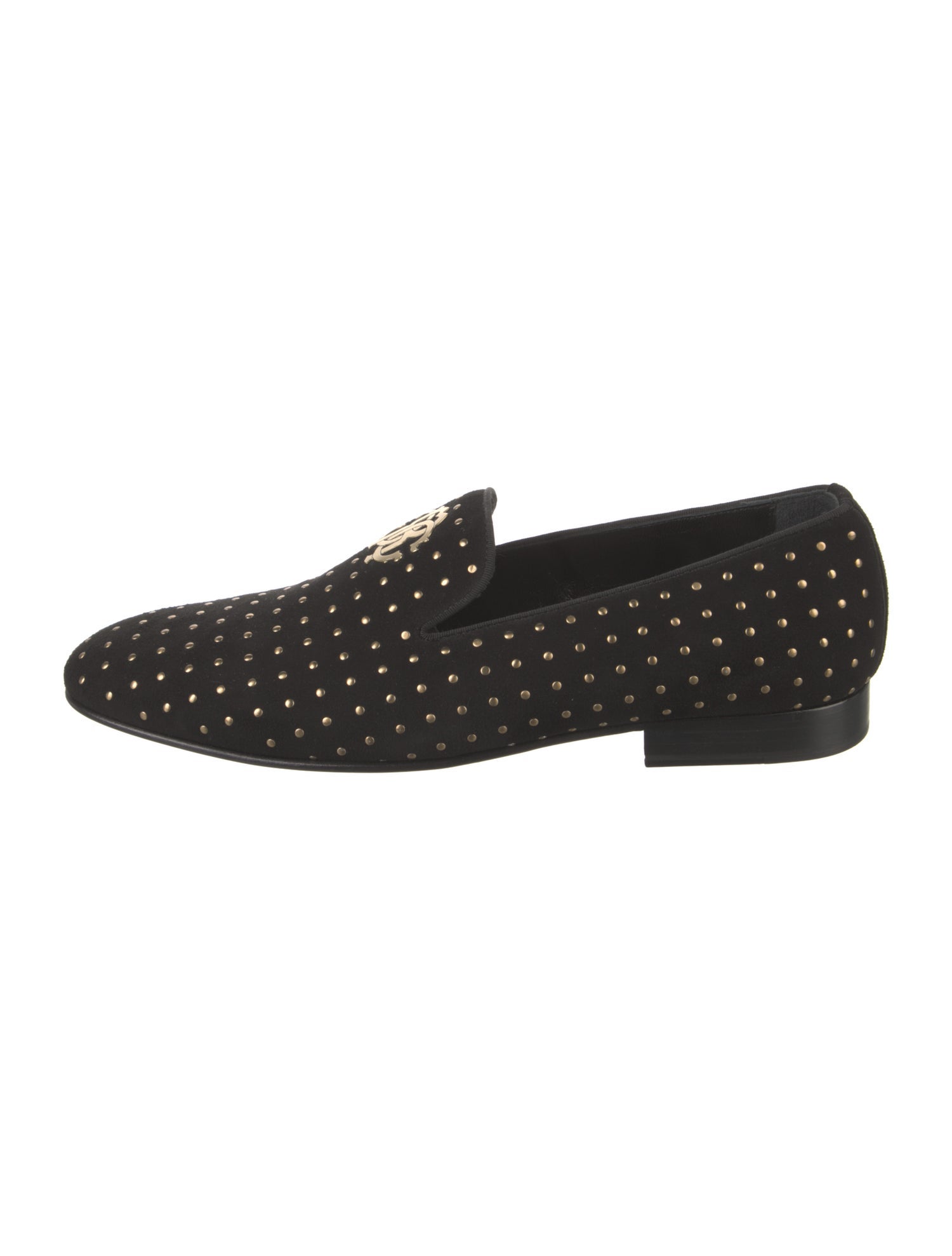 Roberto Cavalli Suede Polka Dot Print Loafers