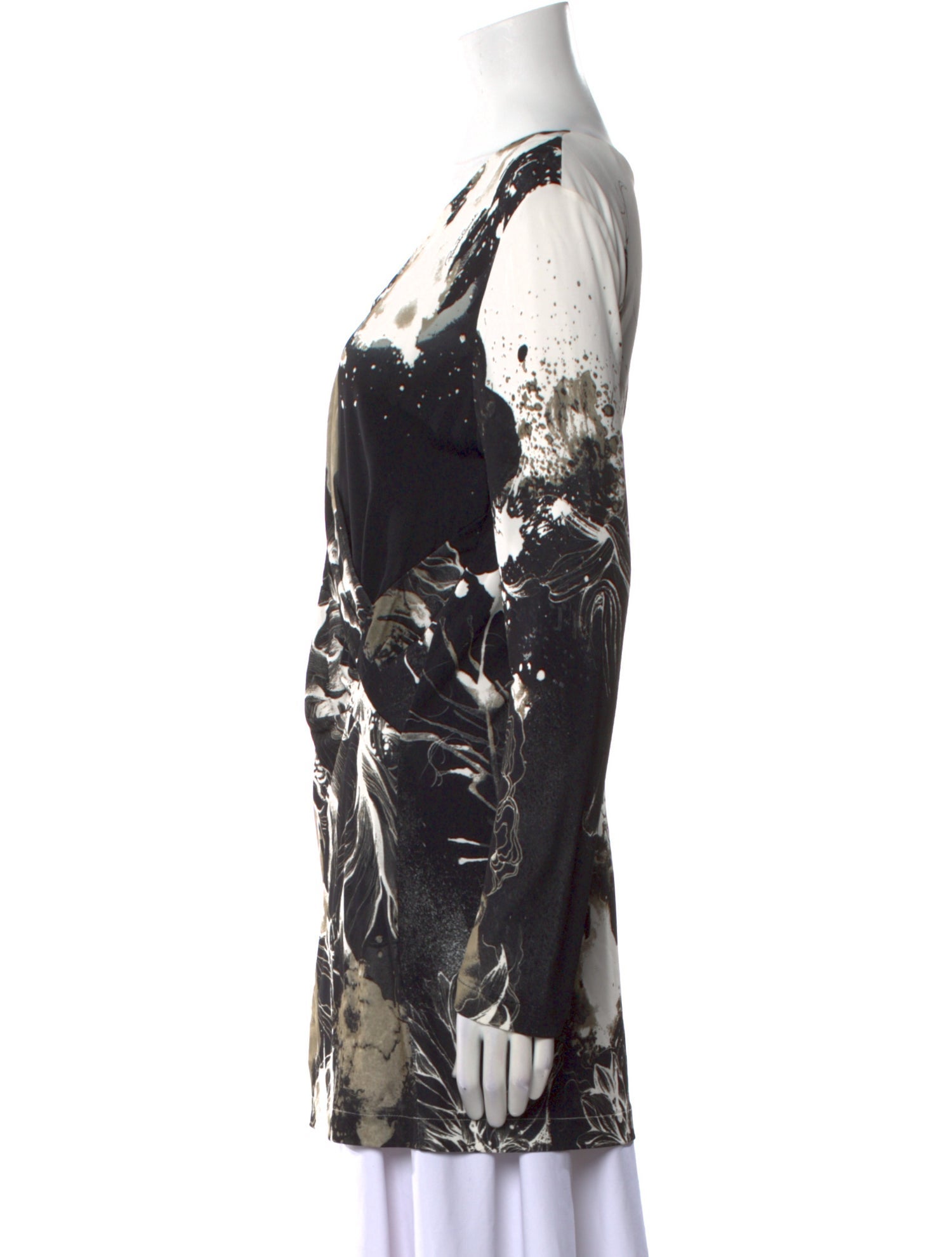 Roberto Cavalli Floral Print V-Neck Tunic