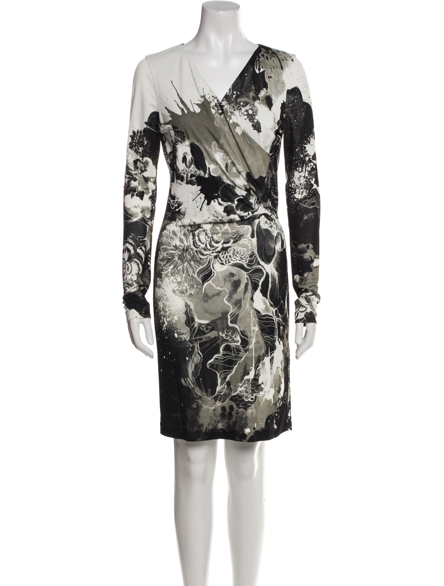 Roberto Cavalli Printed Knee-Length Dress