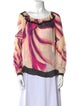 Roberto Cavalli Printed Scoop Neck Blouse