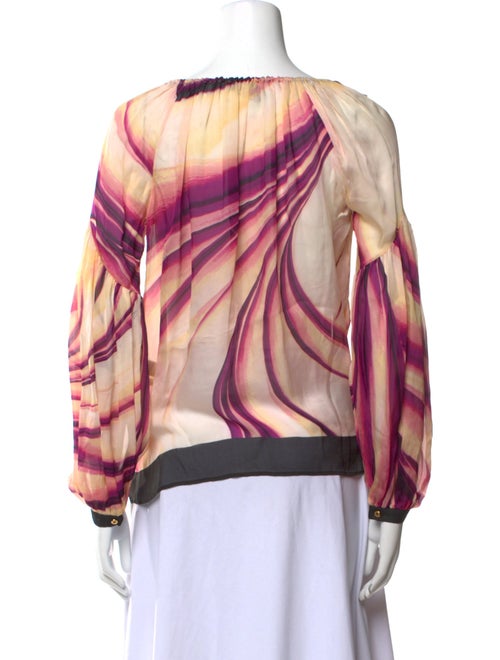 Roberto Cavalli Printed Scoop Neck Blouse