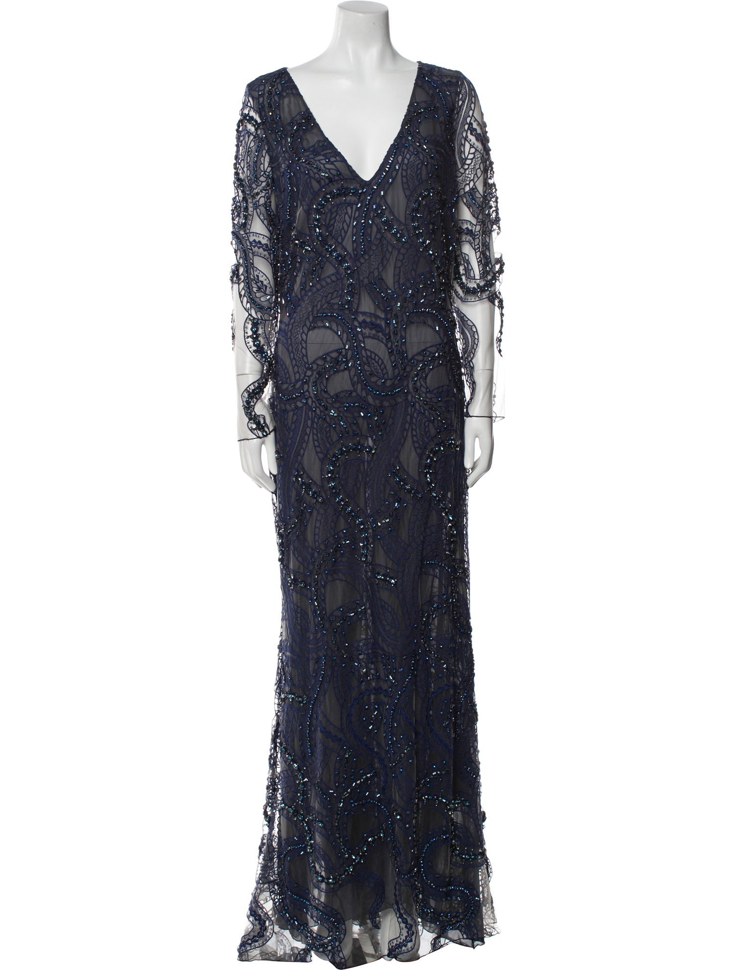 Roberto Cavalli Lace Pattern Long Dress