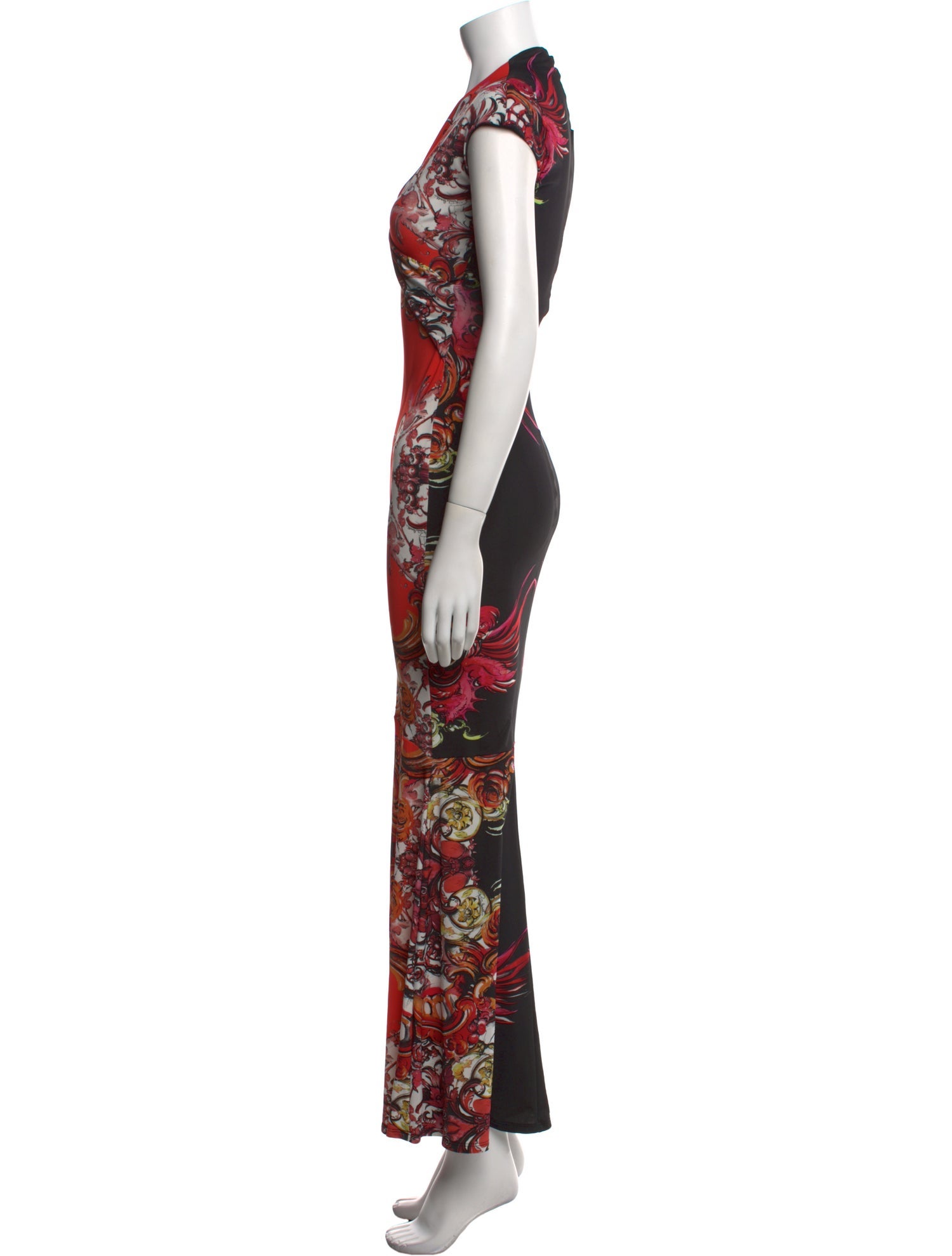 Roberto Cavalli Floral Print Long Dress