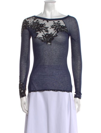 Roberto Cavalli Silk Lace Pattern Top