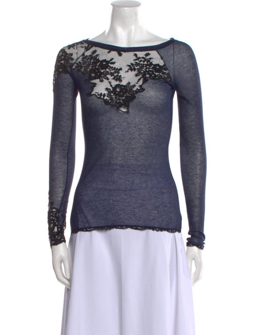 Roberto Cavalli Silk Lace Pattern Top