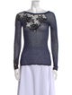 Roberto Cavalli Silk Lace Pattern Top