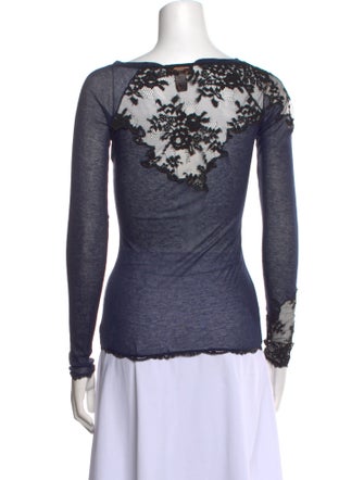 Roberto Cavalli Silk Lace Pattern Top