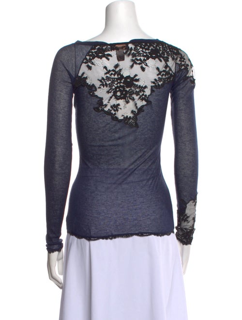 Roberto Cavalli Silk Lace Pattern Top