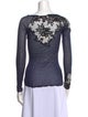 Roberto Cavalli Silk Lace Pattern Top