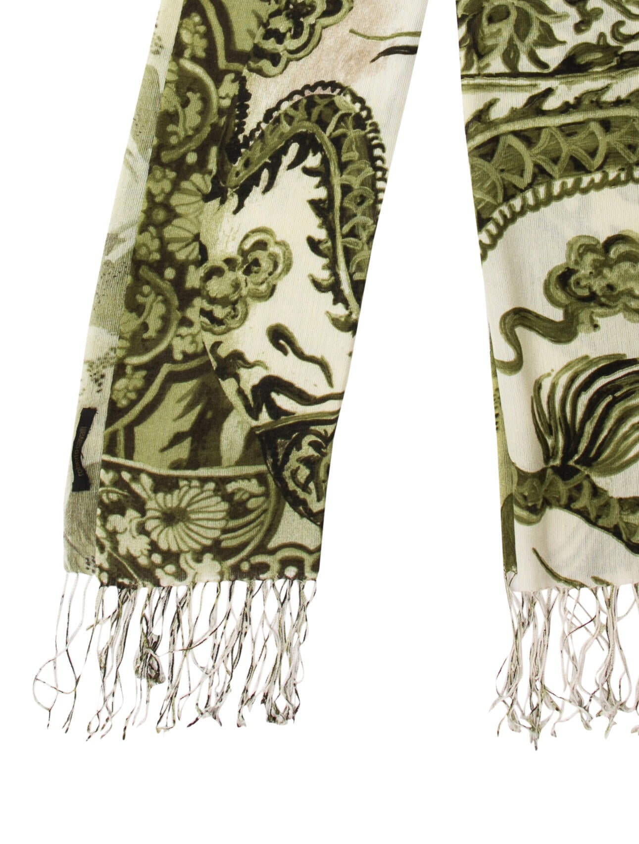 Roberto Cavalli Wool Floral Print Scarf