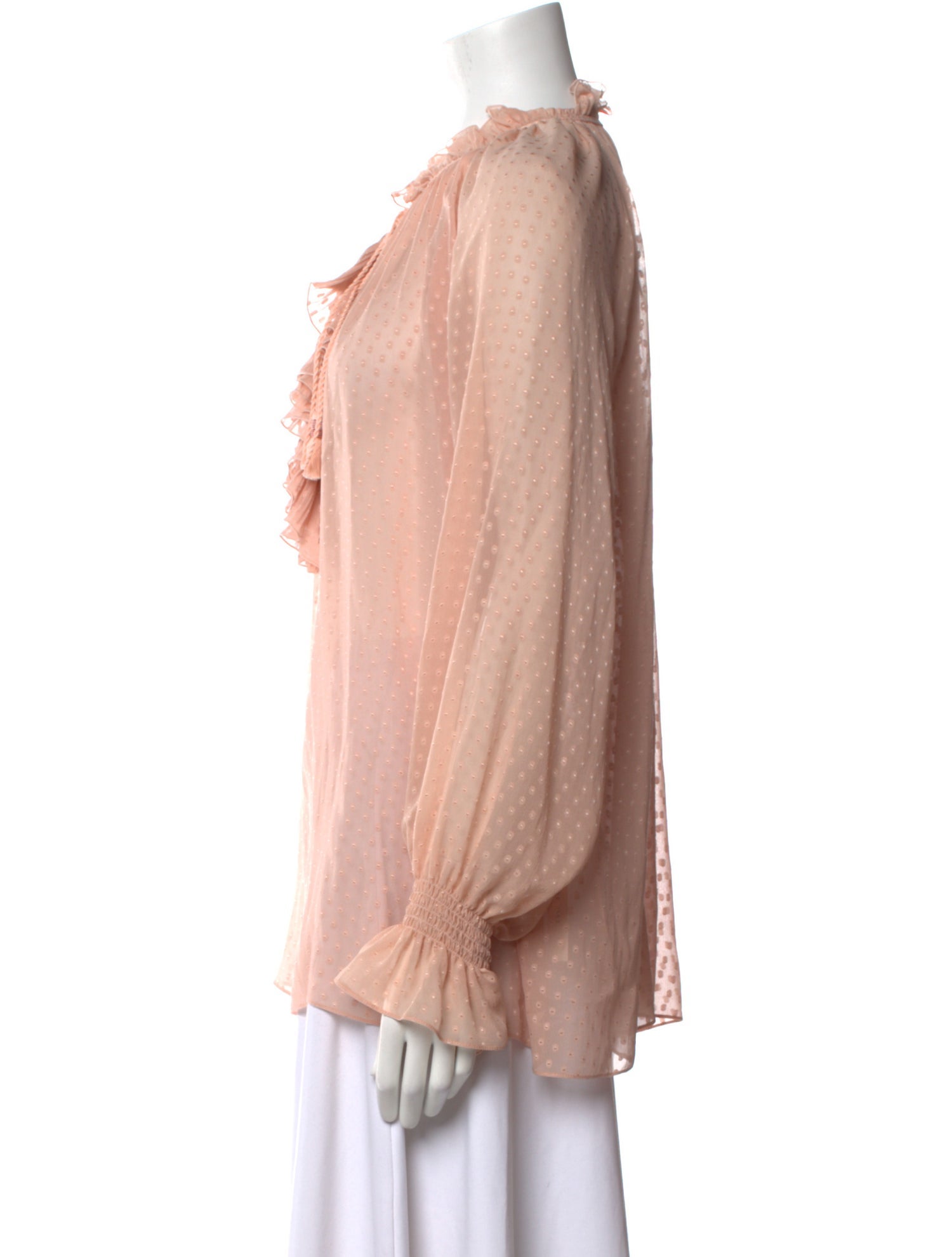 Roberto Cavalli Silk Mock Neck Blouse