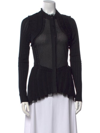 Roberto Cavalli Silk Mock Neck Blouse