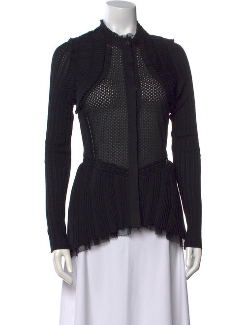 Roberto Cavalli Silk Mock Neck Blouse