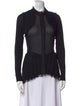 Roberto Cavalli Silk Mock Neck Blouse
