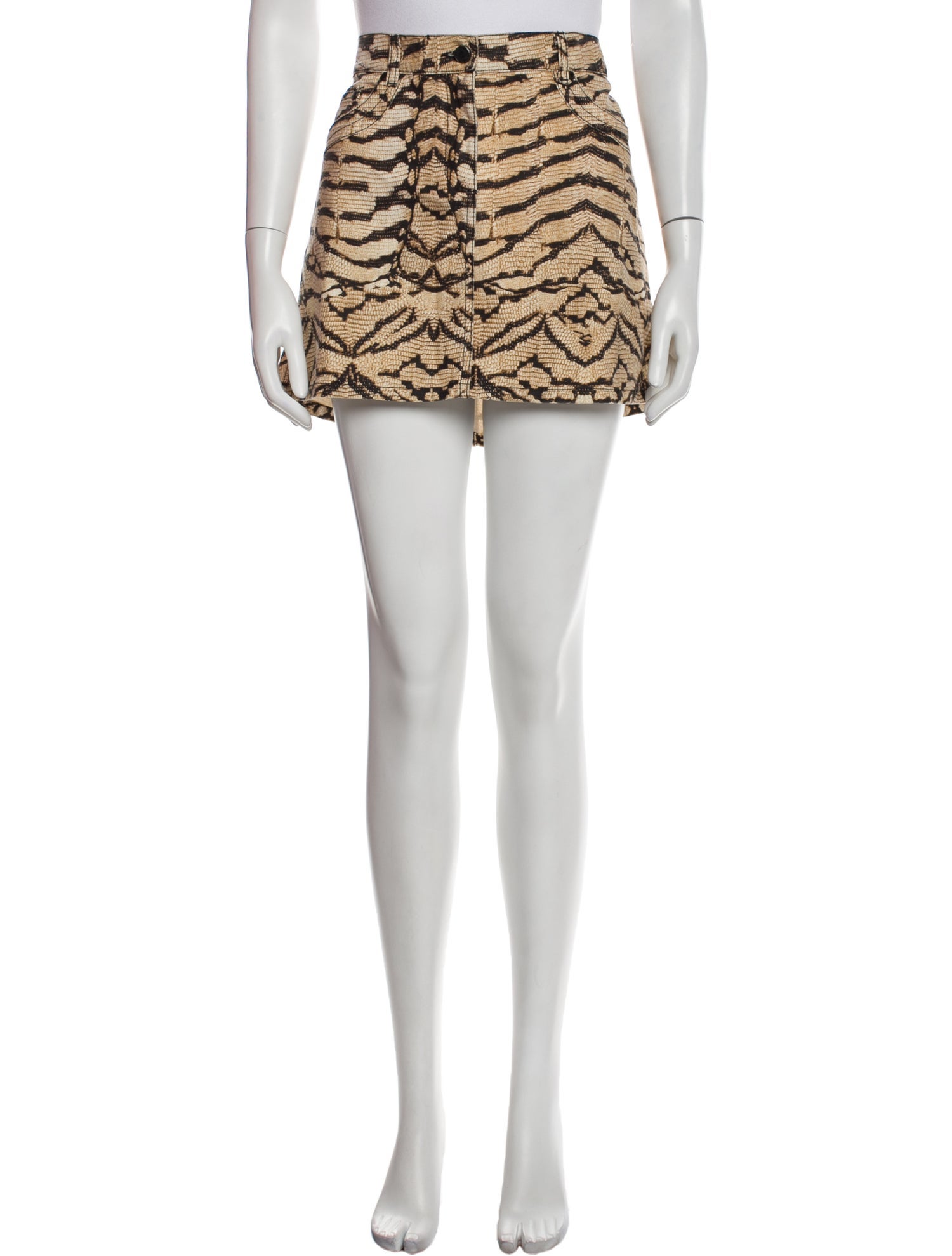 Roberto Cavalli Animal Print Mini Skirt