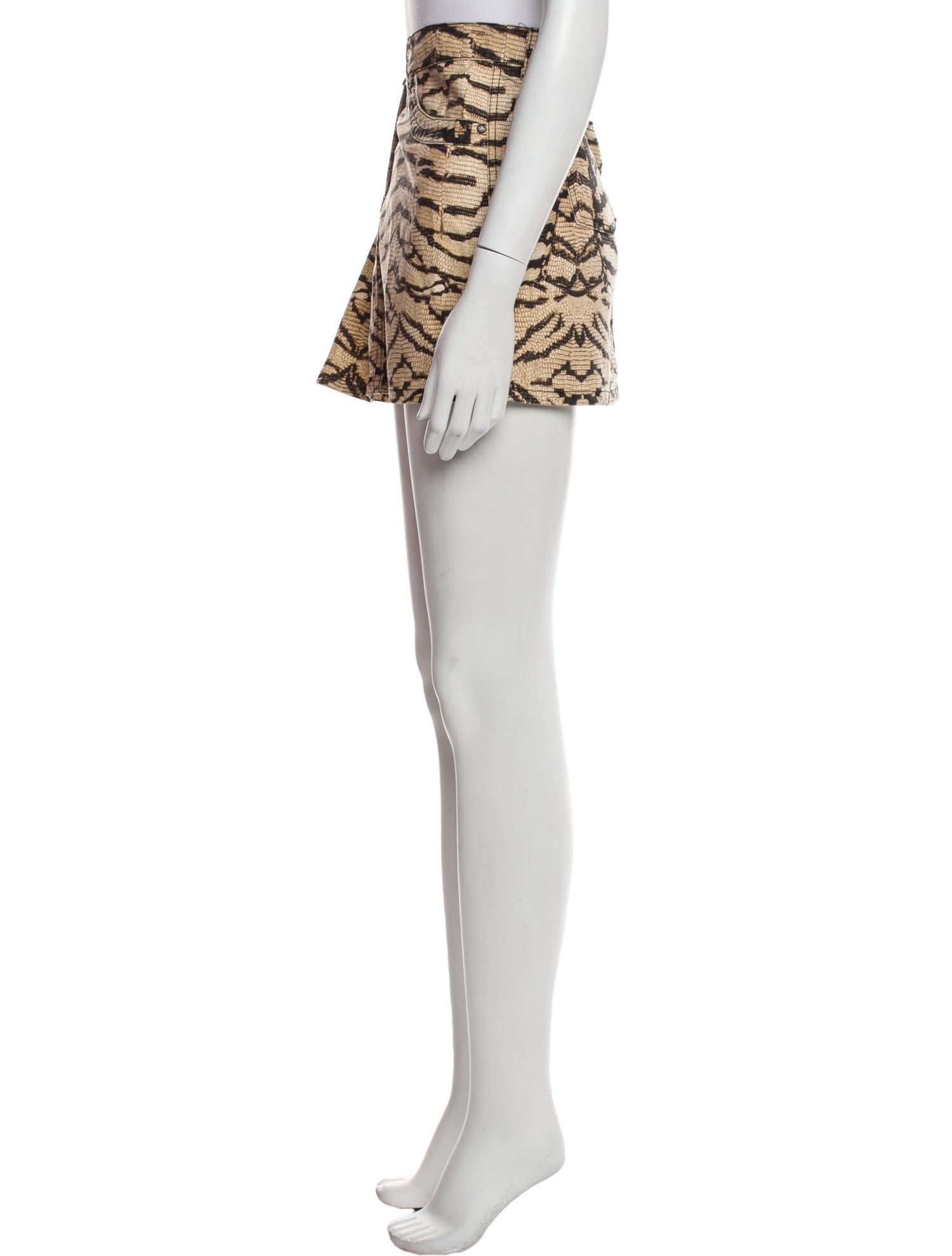 Roberto Cavalli Animal Print Mini Skirt
