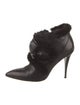 Roberto Cavalli Leather Bow Accents Lace-Up Boots
