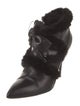 Roberto Cavalli Leather Bow Accents Lace-Up Boots