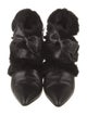 Roberto Cavalli Leather Bow Accents Lace-Up Boots
