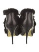 Roberto Cavalli Leather Bow Accents Lace-Up Boots
