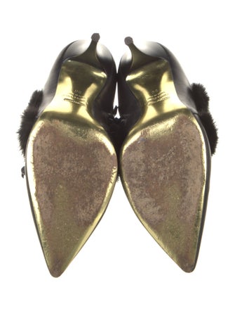 Roberto Cavalli Leather Bow Accents Lace-Up Boots