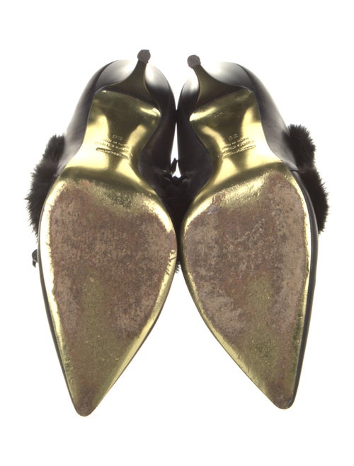 Roberto Cavalli Leather Bow Accents Lace-Up Boots