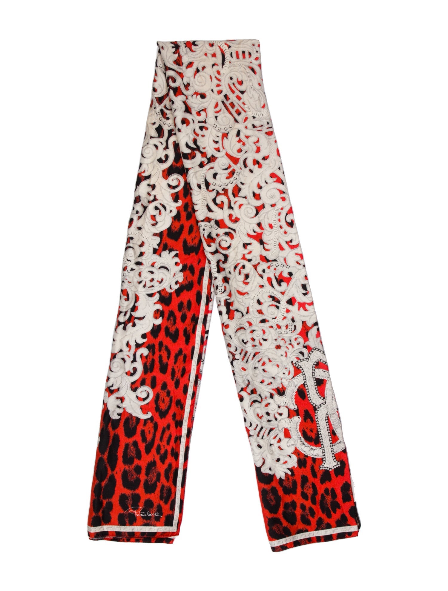 Roberto Cavalli Silk Printed Scarf