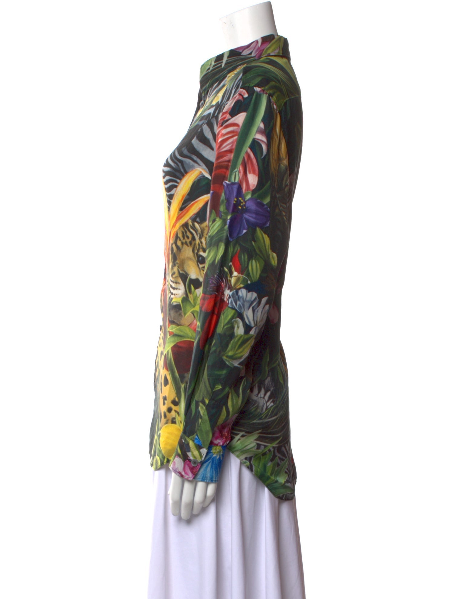 Roberto Cavalli Printed Long Sleeve Shirt