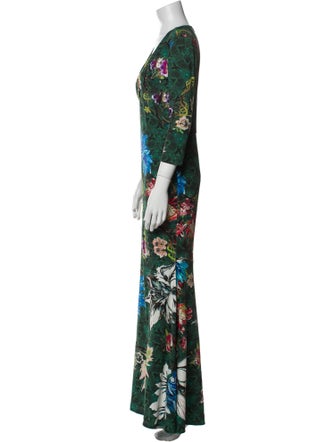 Roberto Cavalli Floral Print Long Dress