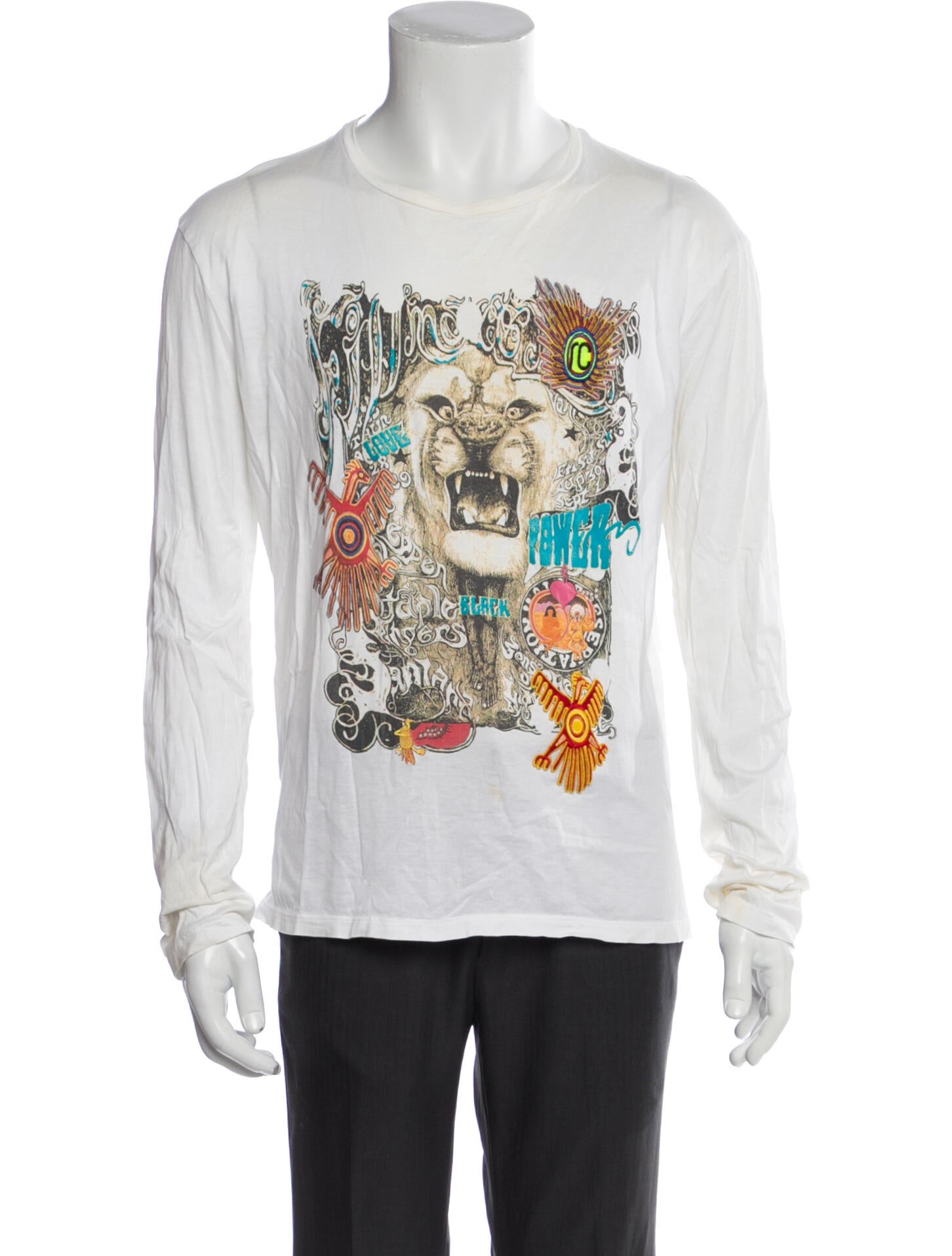 Roberto Cavalli Graphic Print Crew Neck Henley