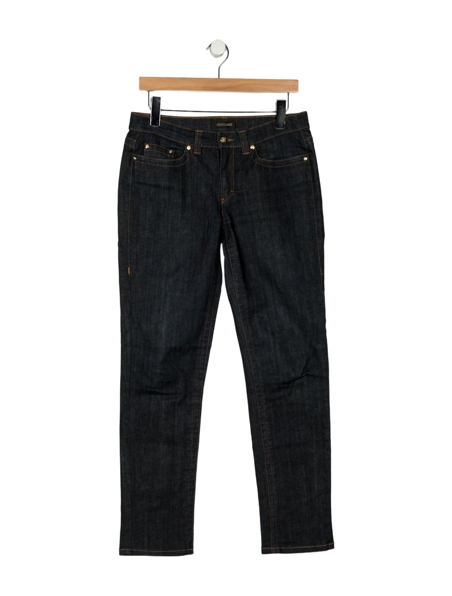 Roberto Cavalli Mid-Rise Straight Leg Jeans
