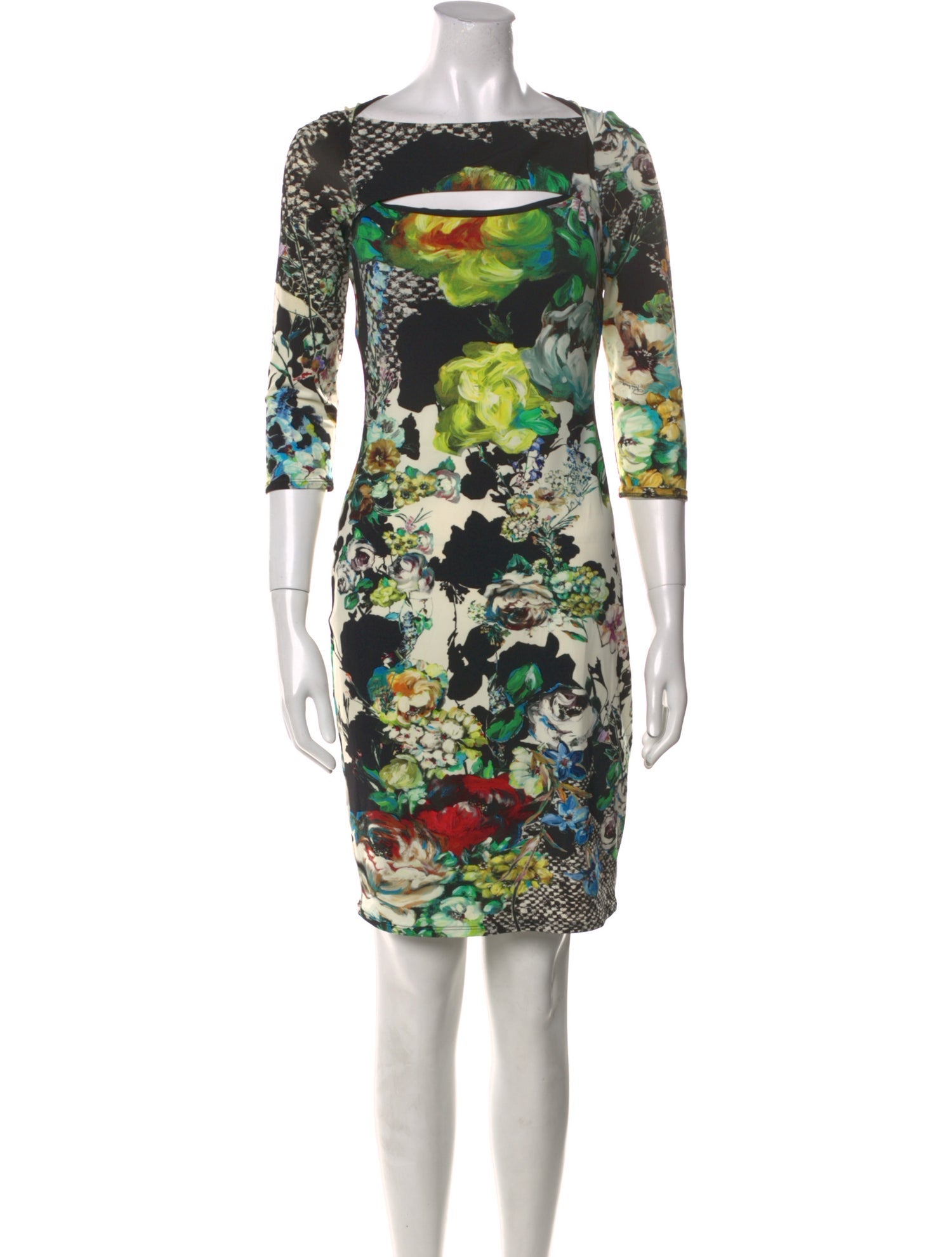 Roberto Cavalli Floral Print Mini Dress