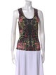 Roberto Cavalli Wool Floral Print Top