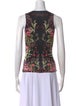Roberto Cavalli Wool Floral Print Top