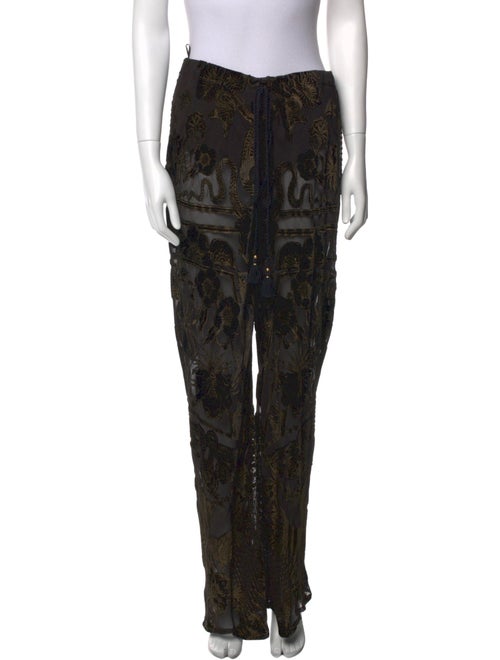 Roberto Cavalli Floral Print Straight Leg Pants